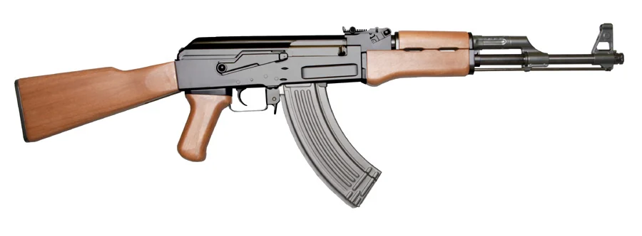 An AK-47 Type 3A rifle photographed from the right side