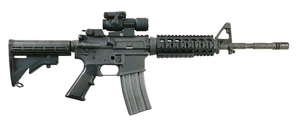 Line profile of an M4A1 carbine with a flat-top upper receiver