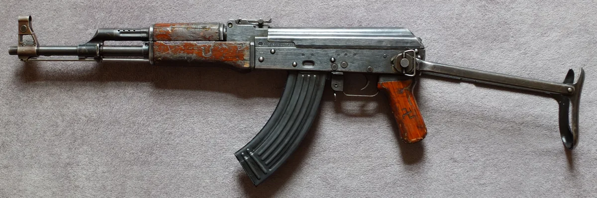 A Chinese Type 56-1 rifle photographed from the left side