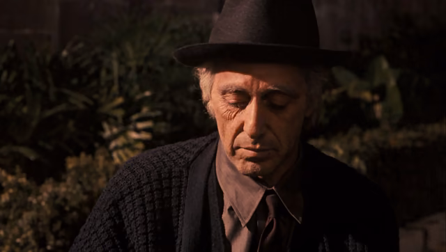 Still 17 of 23 from The Godfather Part III: When the Sicilians wish you Cent'anni, it means 'for long life'...