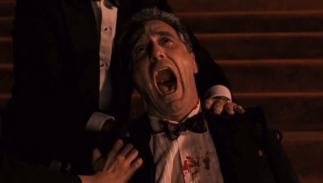 Still 21 of 23 from The Godfather Part III: and a Sicilian never forgets.