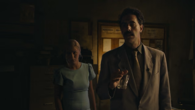 Still 4 of 5 from Borat Subsequent Moviefilm: Delivery of Prodigious Bribe to American Regime for Make Benefit Once Glorious Nation of Kazakhstan