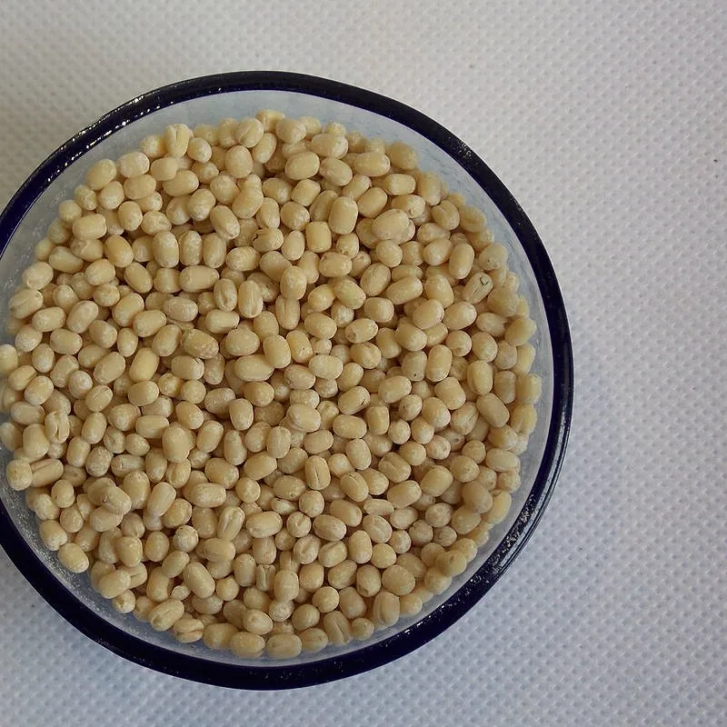 A bowl of peeled, dried white urad dal